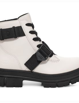 Ashton Lace Up Boots White / Black 36 Damen
