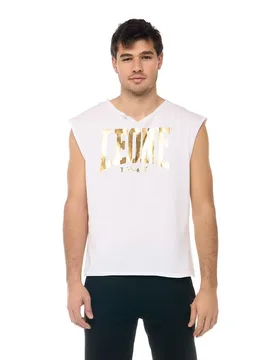 T-shirt à Manches Courtes New Gold White / Gold M - Leone1947 - FashionsVida