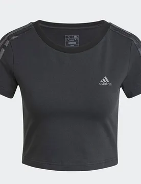 Camiseta de mujer corta Essentials Camo Print 3 bandas - Adidas - FashionsVida
