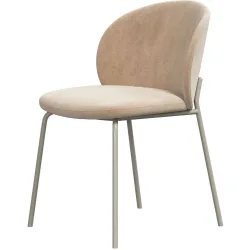 Pack de dos sillas Princeton gris ceniza tela Velvet