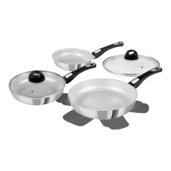 Pfannen-Set Cerafit Steel, 7-teilig silber