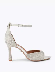 Wide Fit Ankle Strap Stiletto Heel Sandals White female