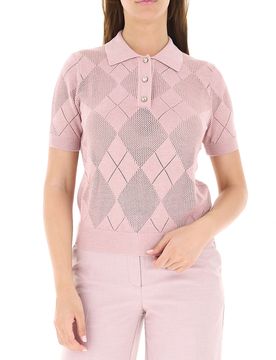 Guess Polo in maglia ROSA CHIARO S