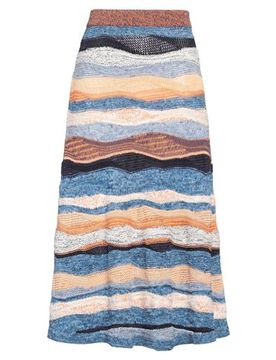 Falda midi Mujer Azul profundo S Mujer