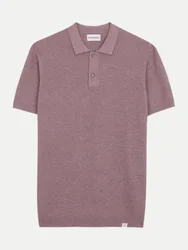 Poloshirt in Rippstruktur Violett L