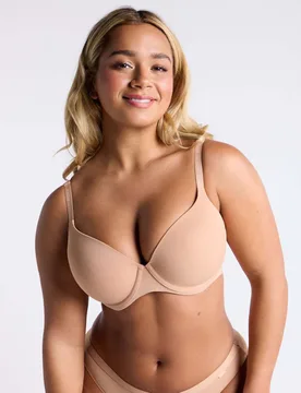 Wired Plunge T-Shirt Bra (A-G) Beige female - Boux Avenue - FashionsVida