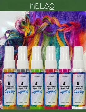 SPRAY TINTE DE PELO TEMPORAL, MELAO Spray de color de pelo temporal de 7 colores, no permanente, se lava, para fiestas, Halloween y cosplay, 30ml/1.01 - Shein - FashionsVida