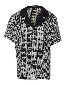 T-shirt con monogramma bianco e