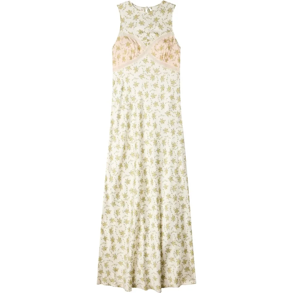 Vestido largo estampado de flores sin mangas - sandro - FashionsVida