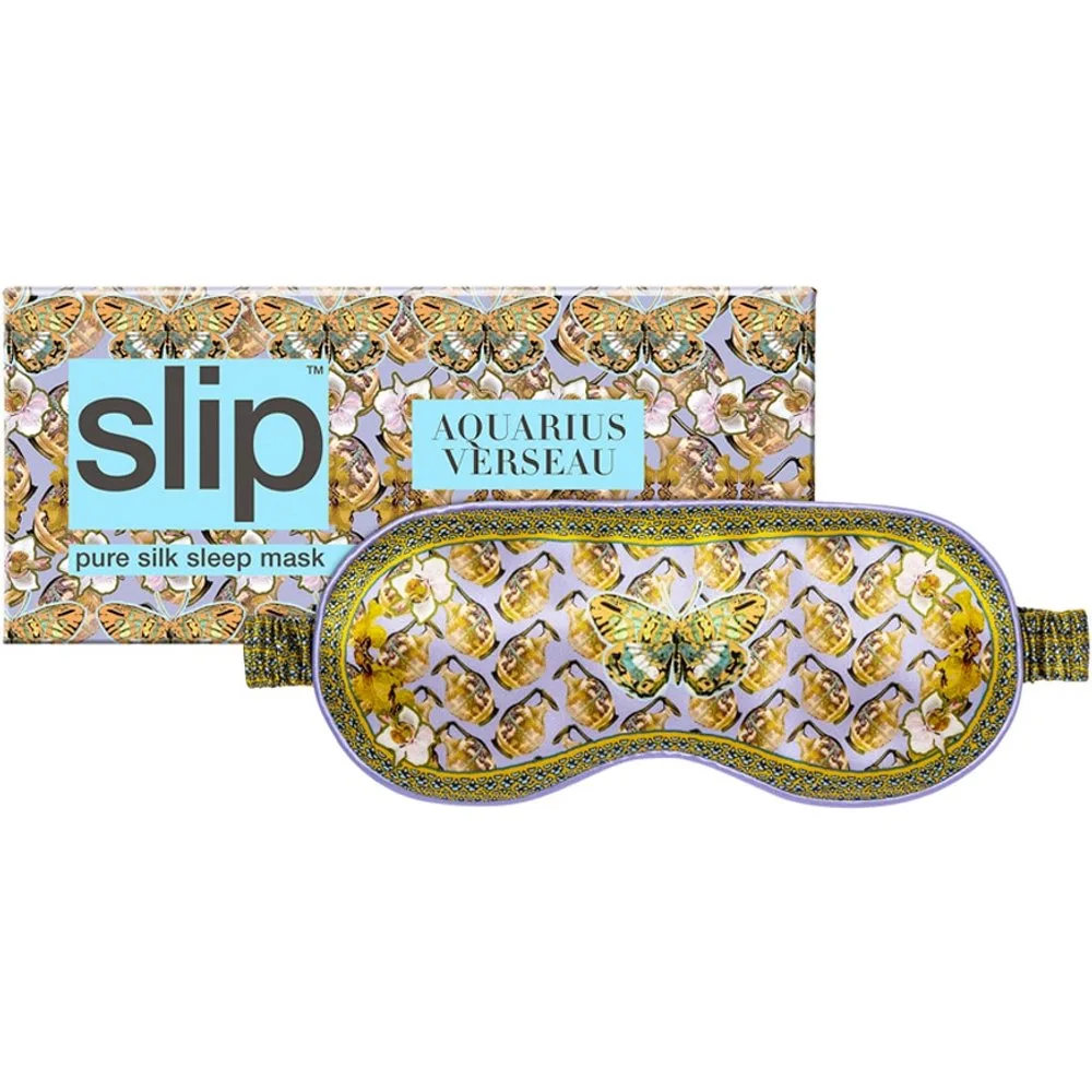 Máscara para dormir de seda pura Zodiaco Aquarius - Slip - FashionsVida
