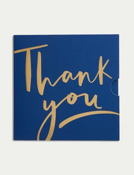 Gold Thank You Gift Card No Colour - M&S - FashionsVida