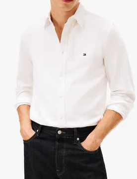 Chemise classique coupe droite en coton - Tommy hilfiger - FashionsVida