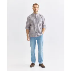 Camisa de sport tallas grandes algodón fil a fil cuadros classic fit