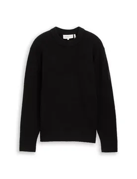 Basic bouclÃ© crew neck knit male