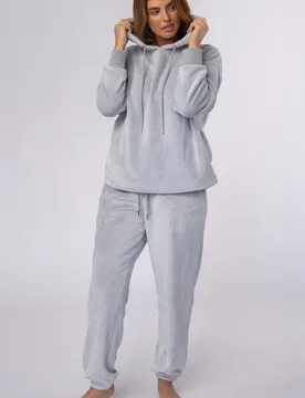 Women's 1 Pack Cosy Loungewear Set Grey L - Grey - Size: Large - Heat Holders - FashionsVida