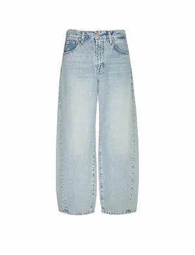 Jeans coupe ballon BONNIE SEPTEMBER bleu clair 26 - 7 for all mankind - FashionsVida