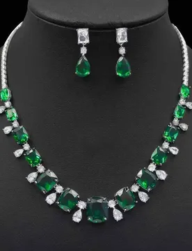 HIBRIDE Elegant Cubic Zirconia Setting Square Shape Bridal Necklace Earring 2PCS Jewelry Sets For Wedding Accessories N-1053 - Aliexpress - FashionsVida
