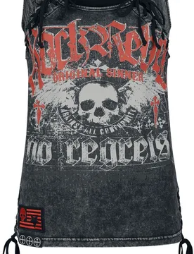 Rock Top - Original Sinners Top - S bis XXL - für Damen - Größe M - grau - Frauen - female - Rock Rebel by EMP - FashionsVida