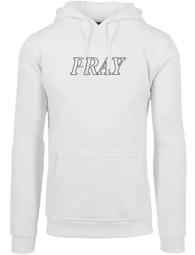 Felpa Con Cappuccio Pray Hands White 2XL