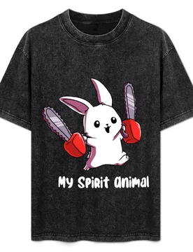 My Spirit Animal Rabbit with Chainsaw Gift T-Shirt Sun Block Outdoor T-Shirt - Aliexpress - FashionsVida