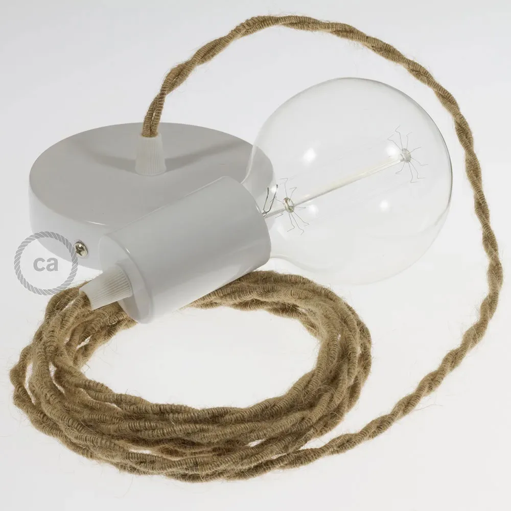 Cables Suspension Luminaire Tn06 1 M Beige / White One Size - Creative - FashionsVida