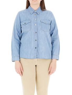 Camicia in cotone AZZURRO POLVERE 23