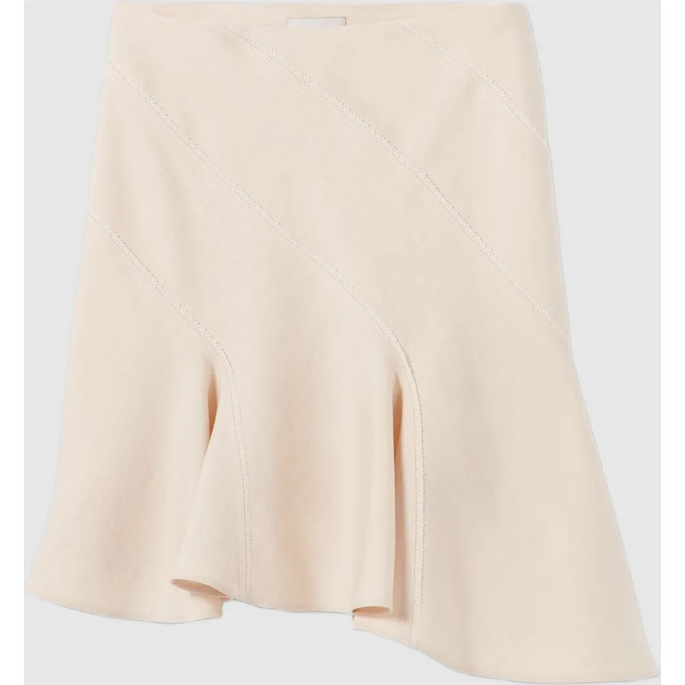 Falda corta asimétrica de efecto cascada y volantes - CLAUDIE PIERLOT - FashionsVida