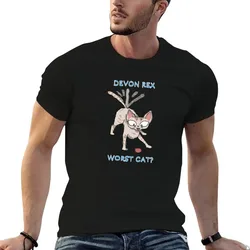 Devon Rex - worst cat? T-Shirt Work Outdoor Short Sleeve Tee