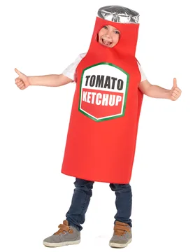 Ketchup-Kinderkostüm Fasching rot-weiss - KARNEVAL-MEGASTORE - FashionsVida