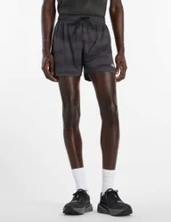 Printed Stretch Zip Pocket Running Shorts Black/Grey male