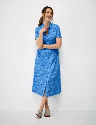 Lyocell Rich Midi Shirt Dress Aqua female