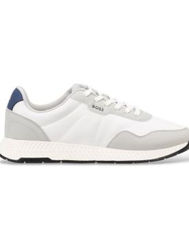 Para hombre. 50536481 Zapatillas de caña baja con empeines con textura (41), Plano, Cordones, Casual