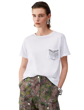 Liu Jo Damen T-Shirt Weiß 512150