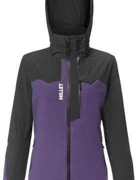 Skijacke aus PrimaLoft® Grands Montets Pro Jacket W Purple Velvet Black für Damen Größe M Violett