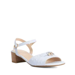 Womens Ladies Jaxxton - Open Toe Block Heel Sandals - Blue - Size Uk 4
