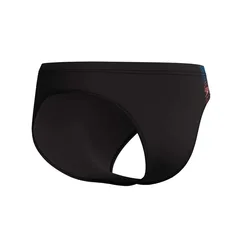 Medley Logo 7 Cm Swimming Brief Black / Neon Coral UK 26 Men