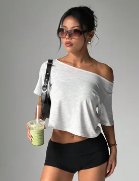 Camisetas holgadas de manga corta gris para mujer - Camisetas básicas de ajuste holgado casual para uso diario, camisetas de athflow suaves como mant - Shein - FashionsVida