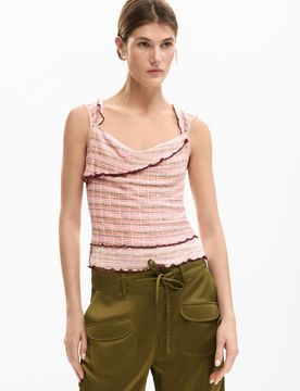 Desigual, Top volantes, Mujer, L