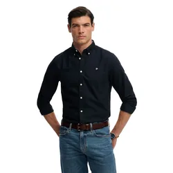 Camicia A Maniche Lunghe Preppy Oxford Eclipse Navy 2XL