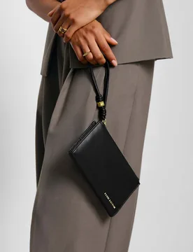 Personalised Braided Wristlet Purse Black female - Katie Loxton - FashionsVida