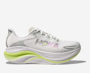 Women's Skyward X 2 Road Running Shoes in White/Neon Yuzu, Size 4.5
