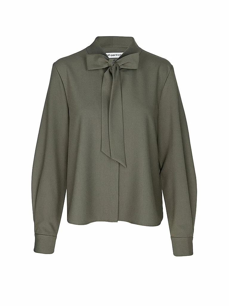 Bluse olive XS damen - SELF-PORTRAIT - FashionsVida