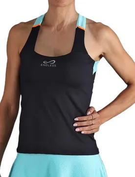T-shirt Sans Manches Cross Black Aqua S