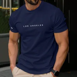 Camiseta De Hombre Con Cuello Redondo Y Estampado De Letras