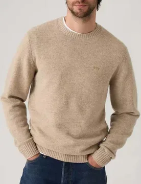 Maglia girocollo Levi's beige in lambswool - Levis - FashionsVida