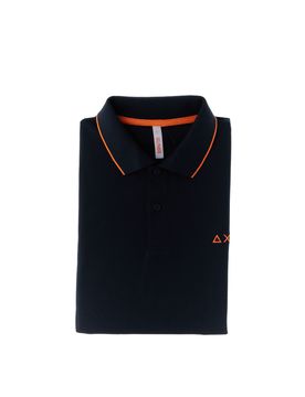 SUN68 Polo in cotone NERO L