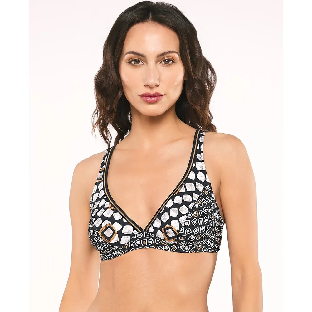 Sujetador de bikini demi aros base copa c-d - Red Point - FashionsVida