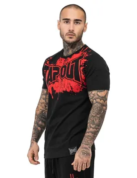T-shirt à Manches Courtes Splashed Black / Red S