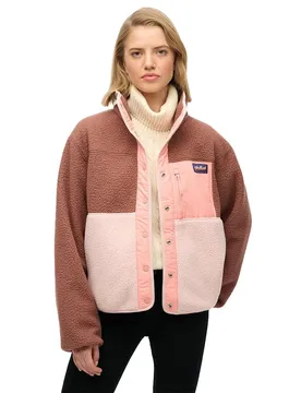 Giacca Colour Block Fleece Nutmeg Spice Brown M