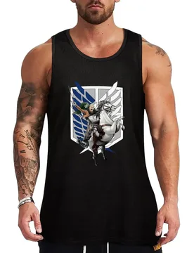 Wings of Freedom. Erwin smith Tank Top Basic Athletic Tank Top Cotton Casual Everyday Shirt - Aliexpress - FashionsVida